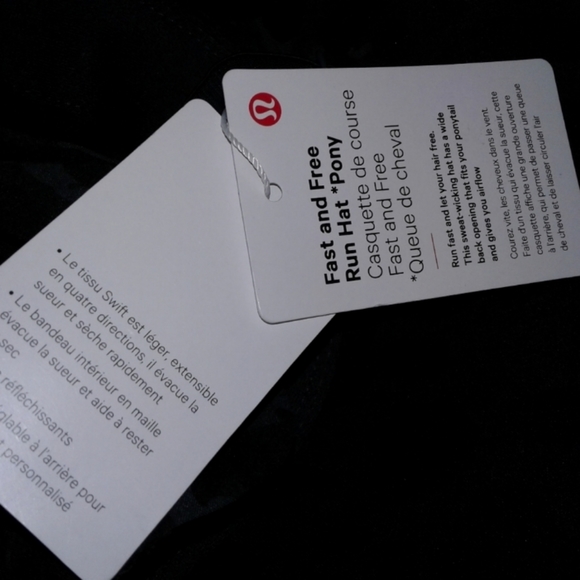 NWT Lululemon Womens Fast and Free Ponytail Running Hat Cheetah Camo Deep Coal - Picture 5 of 6